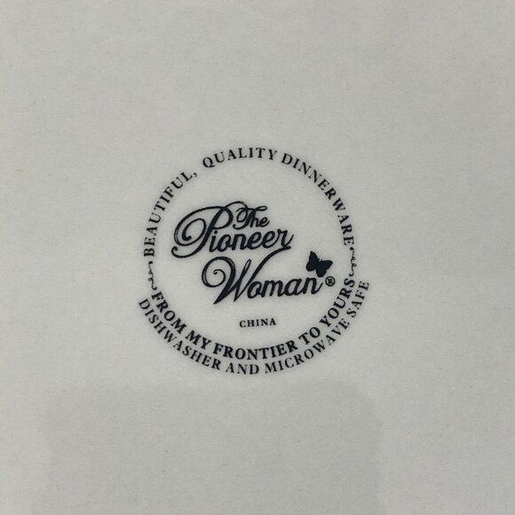 Pioneer Woman Bold Floral Pattern Red Replacement Stoneware Dinner Plate 10.5" - Picture 3 of 3